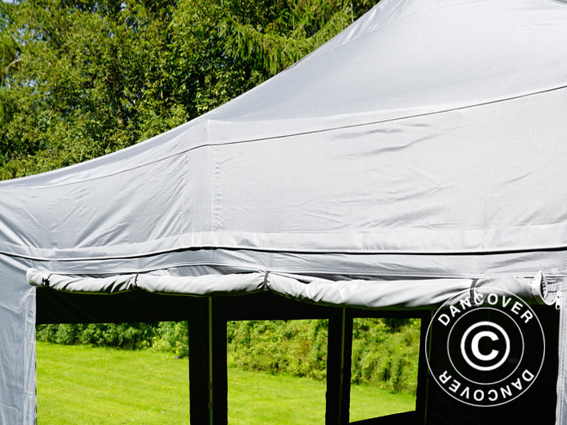 Gazebo pieghevole FleXtents Xtreme 50 4x6m Grigio, inclusi 8 fianchi