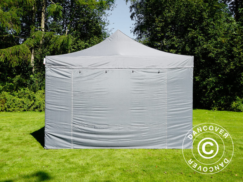 Gazebo pieghevole FleXtents Xtreme 50 4x6m Grigio, inclusi 8 fianchi