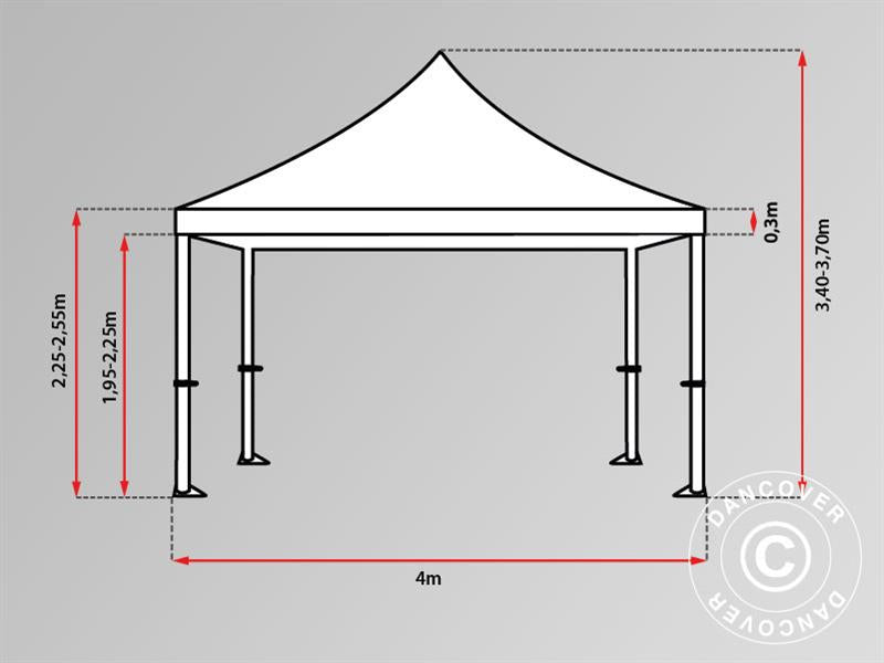 Gazebo pieghevole FleXtents Xtreme 60 4x4m Verde