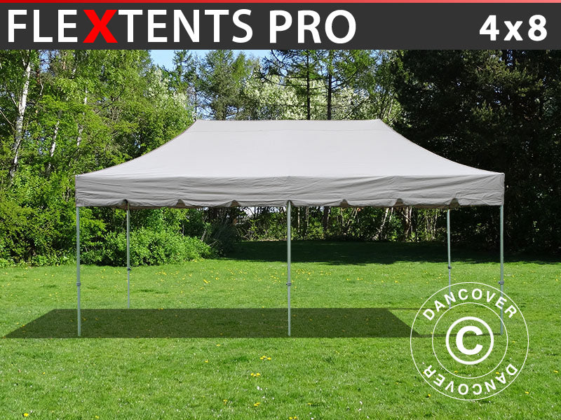 Tente Pliante FleXtents PRO "Peaked" 4x8m Latte
