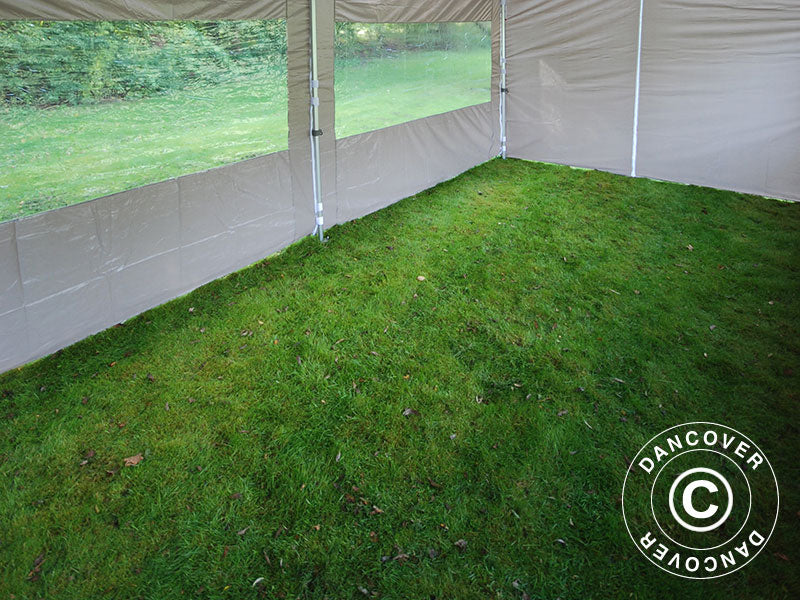 Tente Pliante FleXtents PRO "Peaked" 4x8m Latte, avec 6 cotés