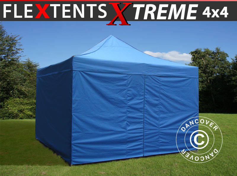 Flext. Xtreme 4x4m Blue Top Frame & Sidewalls GL