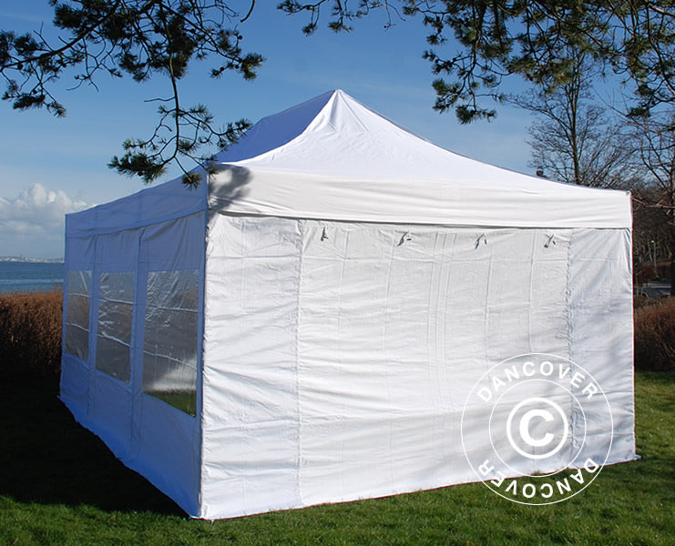Tente pliante FleXtents Xtreme 50 4x6m Blanc, avec 8 cotés