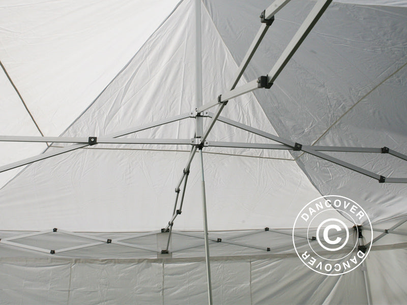 Faltzelt FleXtents Xtreme 50 5x5m Weiß, mit 4 Seitenwänden