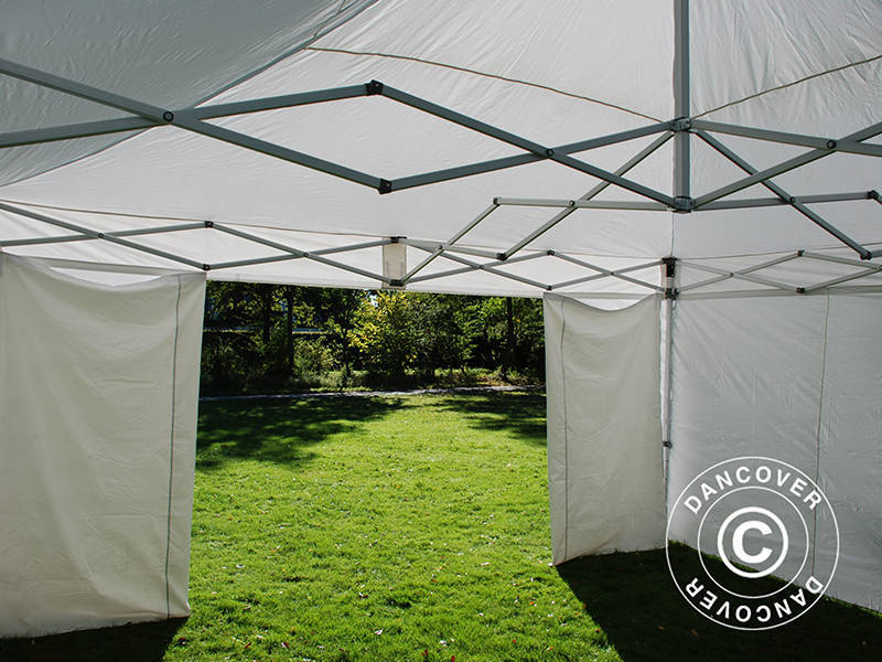 Faltzelt FleXtents Xtreme 50 5x5m Weiß, mit 4 Seitenwänden