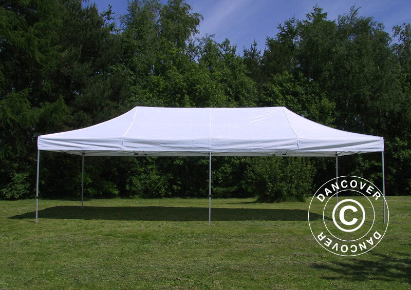 Faltzelt FleXtents Xtreme 50 4x8m Weiß, mit 6 Seitenwänden