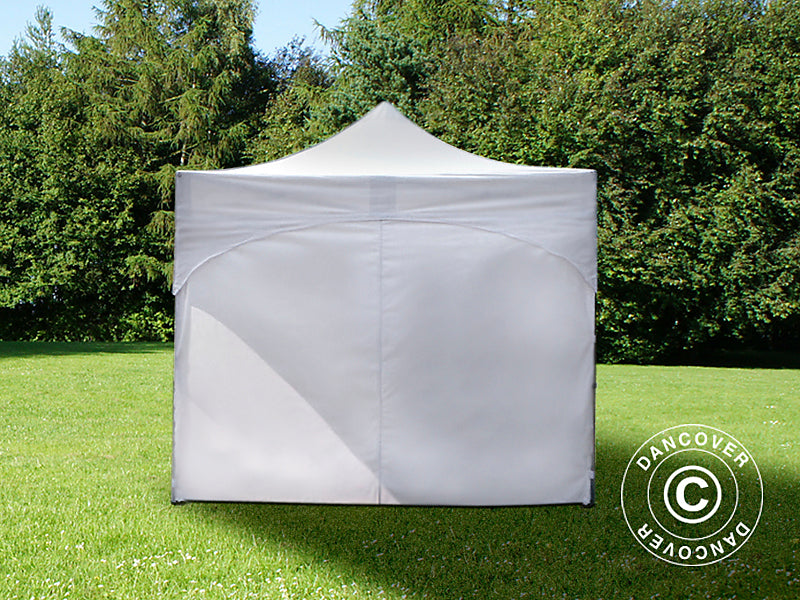 Faltzelt FleXtents PRO "Arched" 3x3m Weiss, mit 4 Seitenwänden