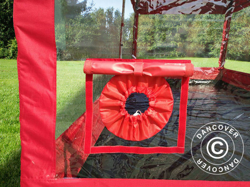 Garage pieghevole FleX Carcover, 2,5x5m, Rosso