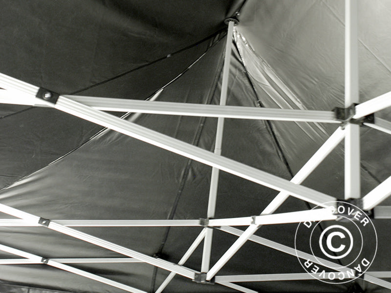 Faltzelt FleXtents PRO 2,5x5m Schwarz, mit 6 Seitenwänden