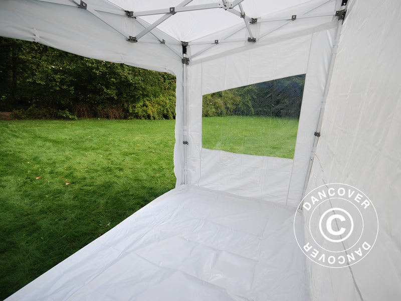 Tente pliante FleXtents PRO Trapezo 2x3m Blanc, avec 4 cotés
