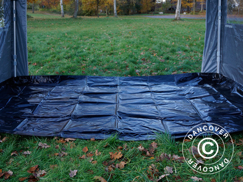 Faltzelt FleXtents PRO Trapezo 2x3m Grau, mit 4 Seitenwänden