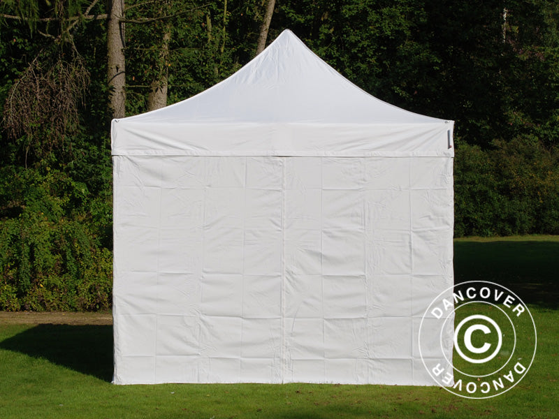 Faltzelt FleXtents PRO Vintage Style 3x3m Weiß, mit 4 Seitenwänden
