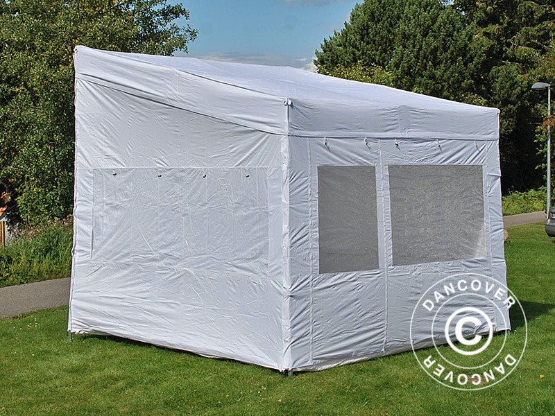 Tente pliante FleXtents PRO Trapezo 3x3m Blanc, avec 4 cotés