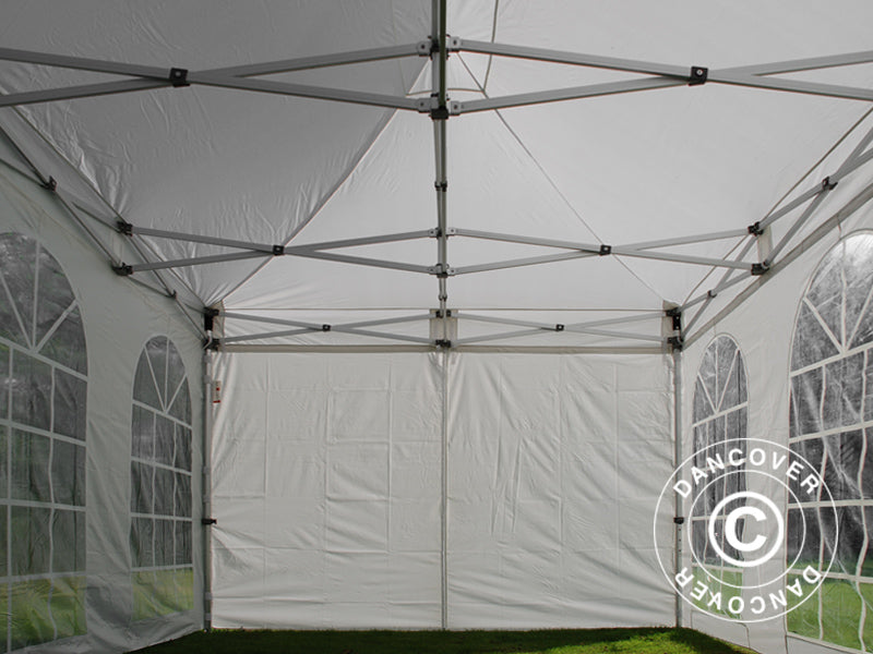 Faltzelt FleXtents Xtreme 50 Vintage Style 3x6m Weiß, mit 6 Seitenwänden