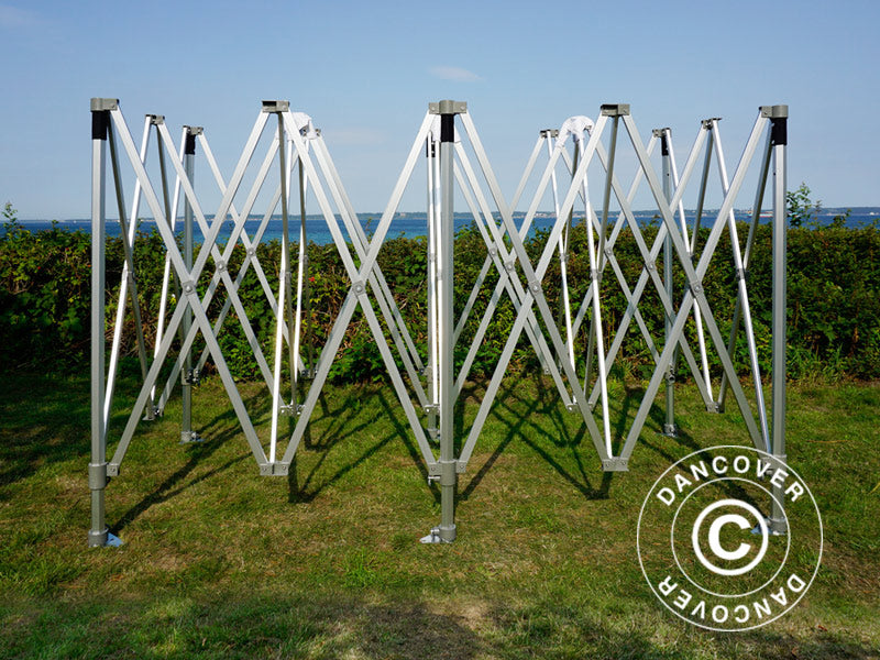 Tente pliante FleXtents PRO Trapezo 3x6m Gris, avec 4 cotés