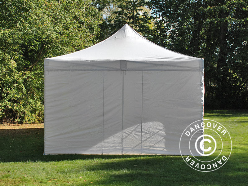 Gazebo pieghevole FleXtents PRO Vintage Style 4x8m Bianco, incl. 6 fianchi