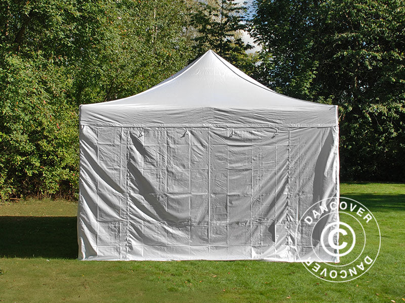 Gazebo pieghevole FleXtents PRO Vintage Style 4x8m Bianco, incl. 6 fianchi