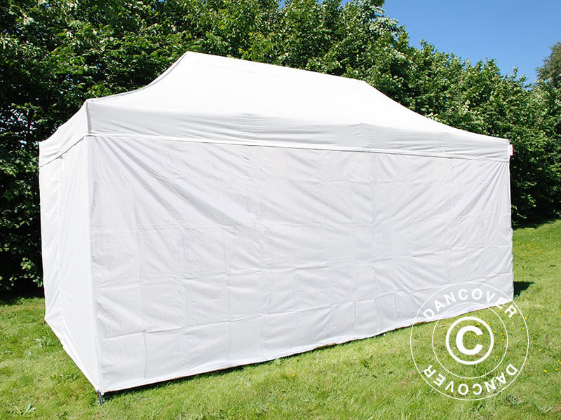 Tente pliante FleXtents® Xtreme 50, tente médicale et d’urgence, 3x6m, Blanc, 6 parois latérales incluses