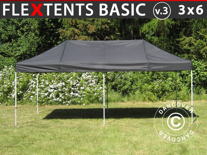 Flext. Basic v.3 3x6m Black Top & Frame YU