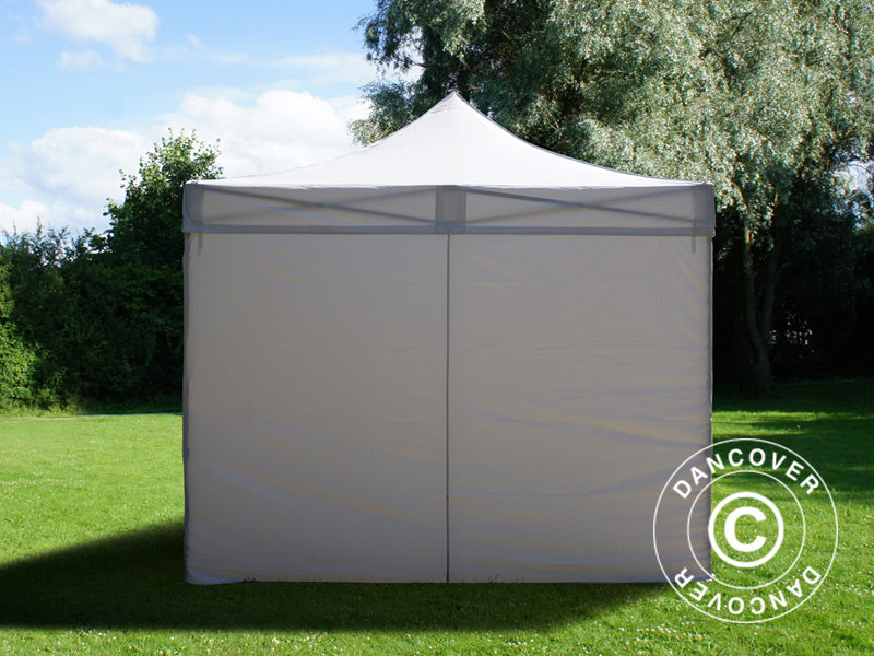 Tente pliante FleXtents Basic v.3, 3x3m Blanc, avec 4 cotés