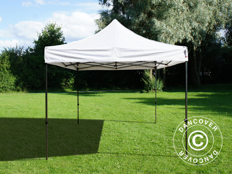 Tente pliante FleXtents Basic v.3, 3x3m Blanc, avec 4 cotés