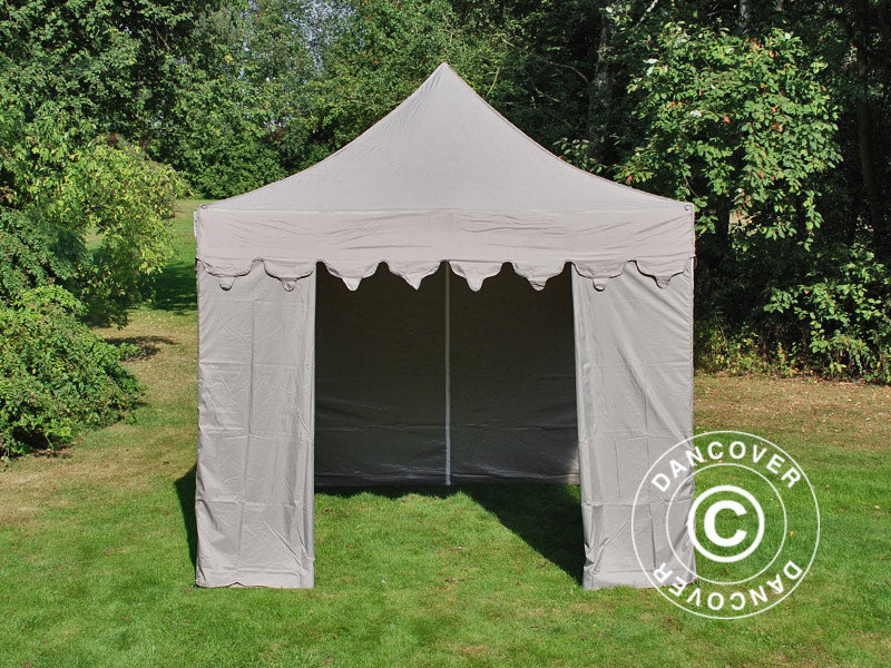 Faltzelt FleXtents PRO Steel "Morocco" 3x3m Latte, mit 4 Seitenwänden