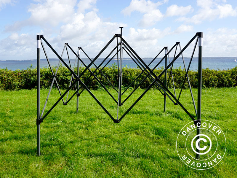 Tente Pliante FleXtents PRO Steel "Peaked" 3x3m Blanc, avec 4 cotés