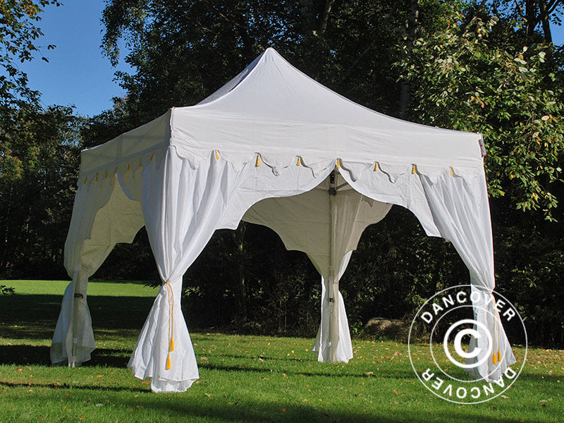 Gazebo pieghevole FleXtents PRO Steel "Raj" 3x3m Bianco/Oro