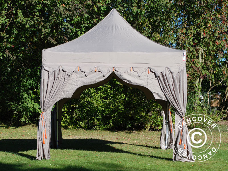 Gazebo pieghevole FleXtents PRO Steel "Raj" 3x3m Latte/Arancio