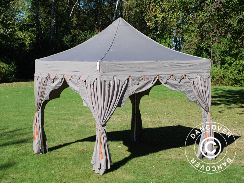 Gazebo pieghevole FleXtents PRO Steel "Raj" 3x3m Latte/Arancio