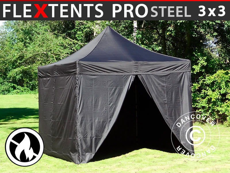Flext. Pro Steel 3x3m Black Top+Fra+SWK B1 YU+GL