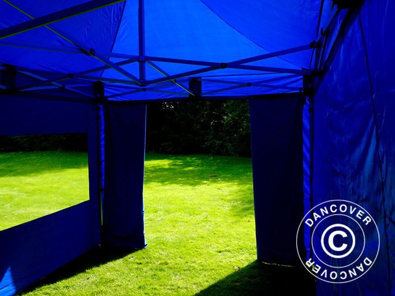 Tente pliante FleXtents PRO Steel 3x4,5m, Bleu, avec 4 cotés