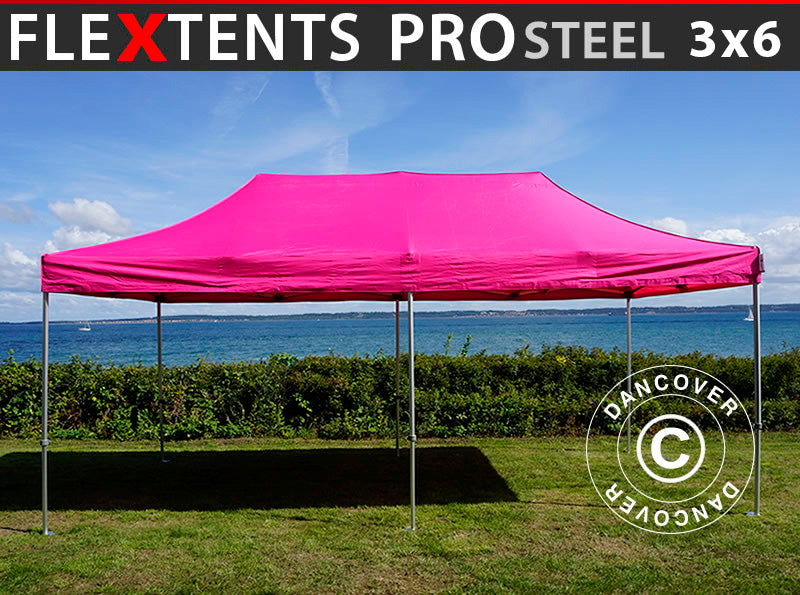Tente pliante FleXtents PRO Steel 3x6m Rose