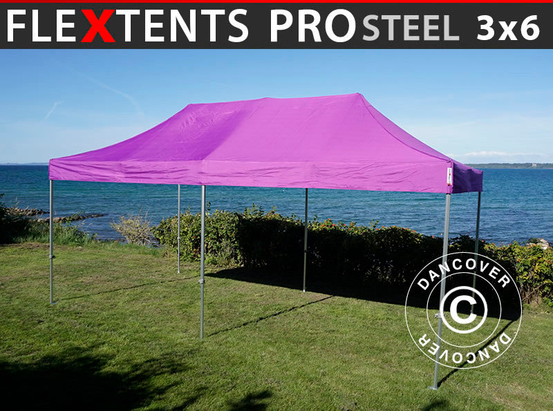 Tente pliante FleXtents PRO Steel 3x6m Violet