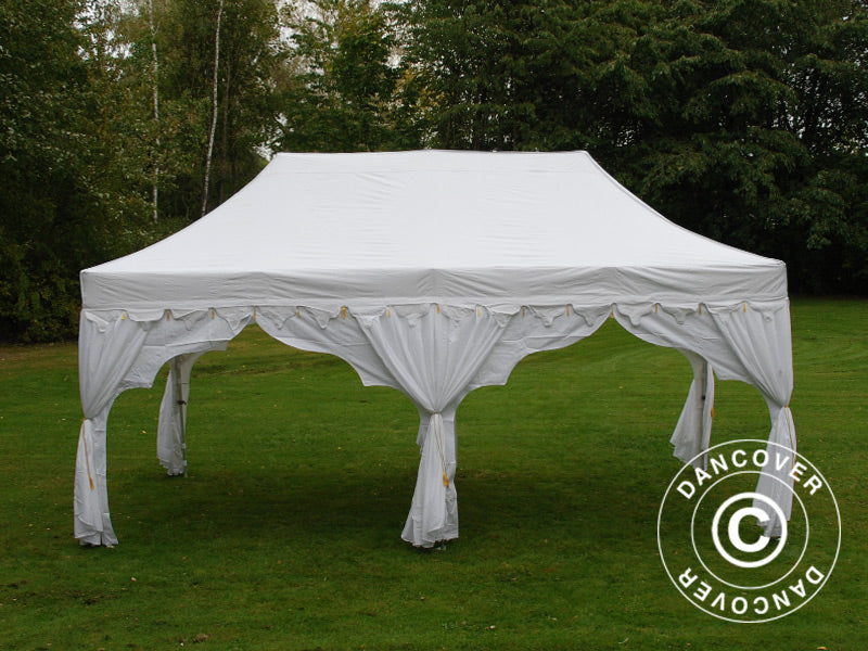 Gazebo pieghevole FleXtents PRO Steel "Raj" 3x6m Bianco/Oro
