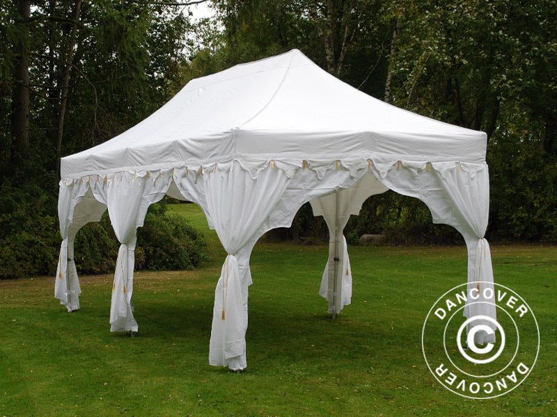 Gazebo pieghevole FleXtents PRO Steel "Raj" 3x6m Bianco/Oro
