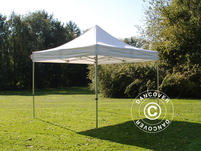 Gazebo pieghevole FleXtents PRO Steel 4x4m Bianco, Ignifugo