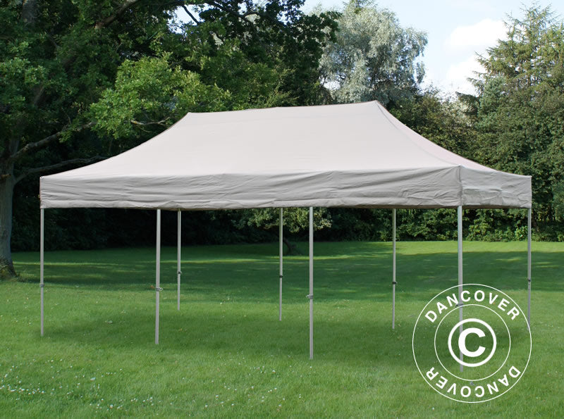 Gazebo pieghevole FleXtents PRO Steel 4x6m Latte, inclusi 8 fianchi