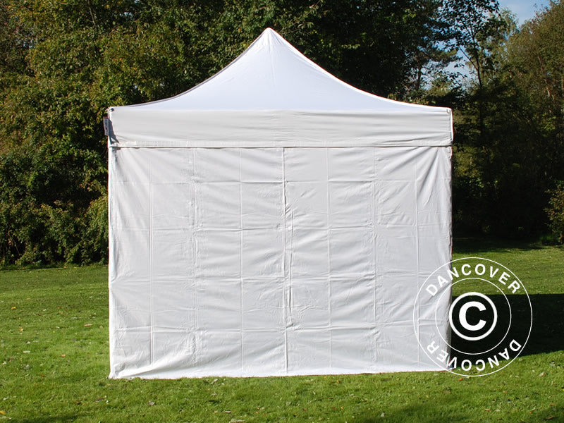 Gazebo pieghevole FleXtents PRO Steel 3x3m Bianco, inclusi 4 fianchi
