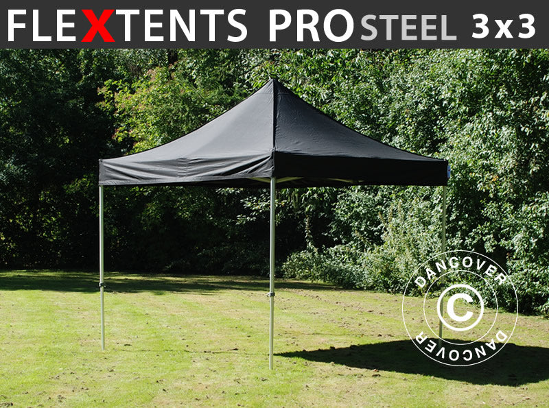 Flext. Pro Steel 3x3m Black Top+Frame YU+GL