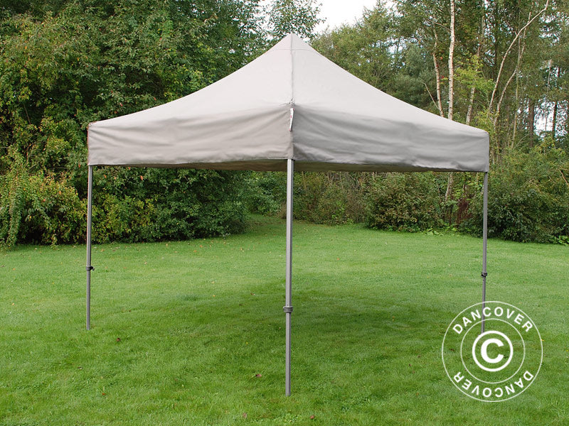 Tente pliante FleXtents PRO Steel 3x3m Latte, incl. 4 rideaux decoratifs
