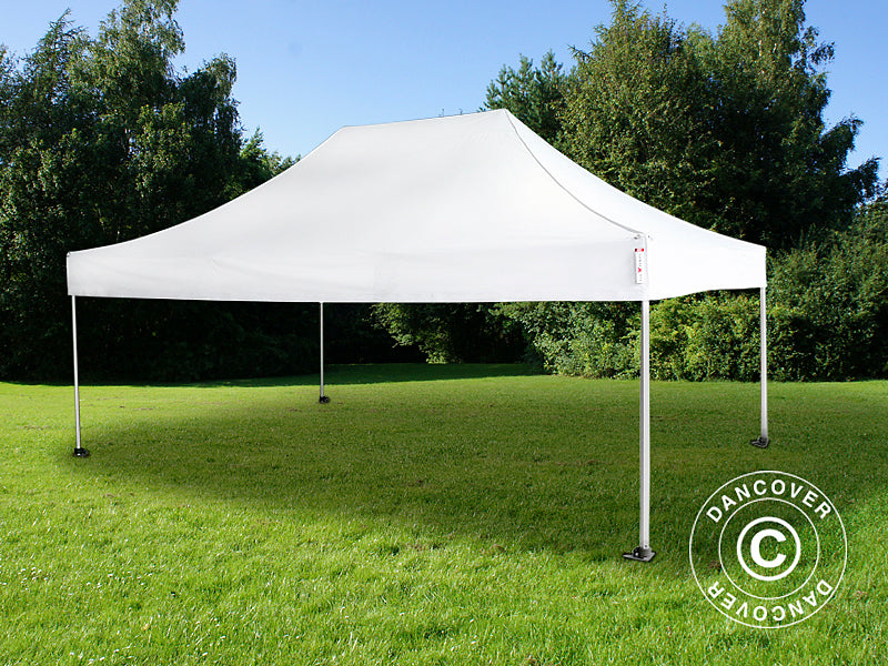 Gazebo pieghevole FleXtents Steel 3x4,5m, Bianco, inclusi 4 fianchi