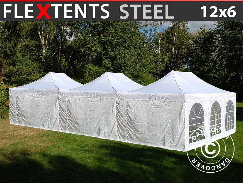 Flext. Steel 12x6m White Top+Fr+SWK 3 pcs. 4x6m YU