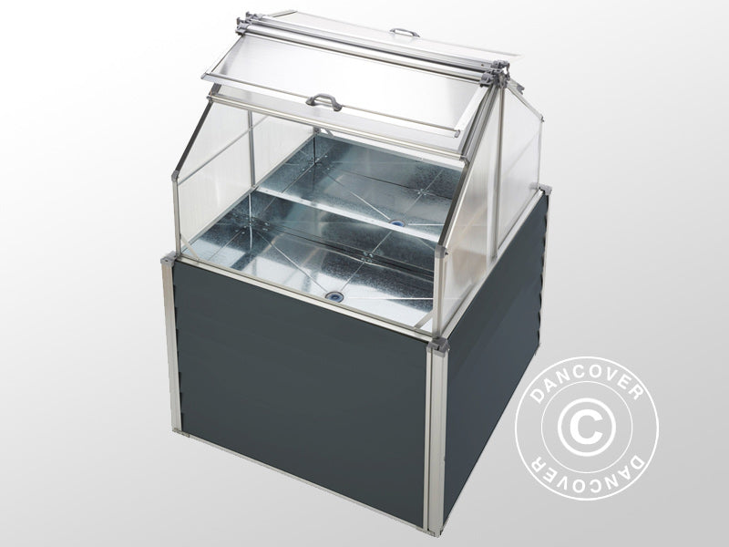 Mini serre 1,2x1,2x1,69m, 1,44m², Anthracite