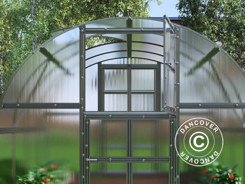 Gewächshaus Polycarbonat TITAN Arch 320, 12m², 3x4m, Silber