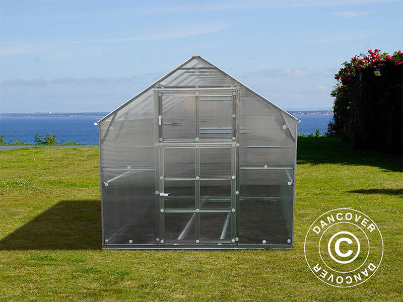 Serre polycarbonate TITAN Classic 480, 4,9m², 2,35x2,12m, Argent
