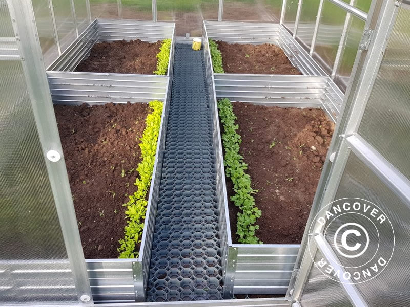 Hochbeet, 0,75x1,5x0,3m, Silber