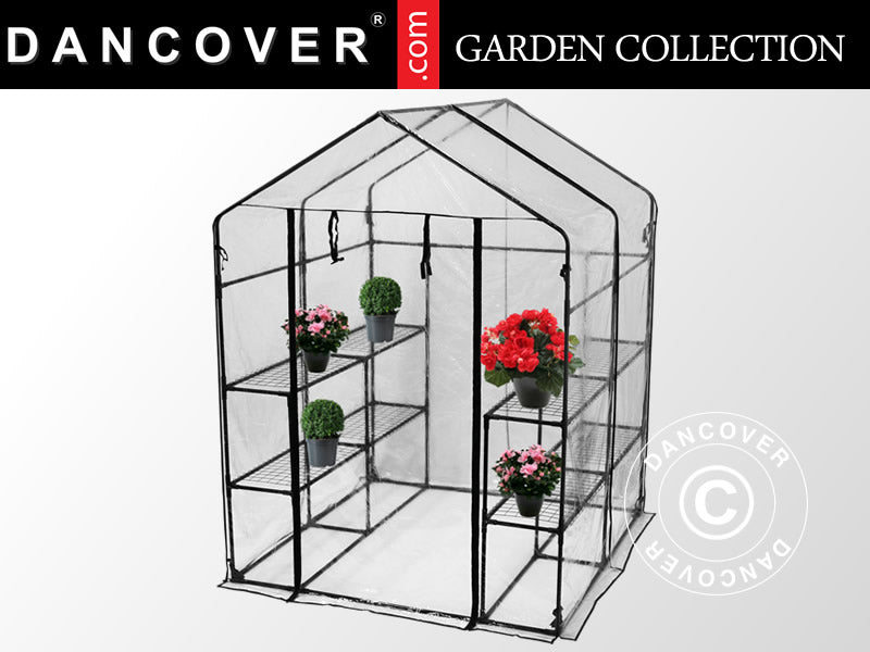 Foliengewächshaus XL, 1,43x1,43x1,95m, Durchsichtig