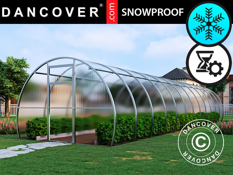Serre polycarbonate, Strong NOVA 36m², 3x12m, Argent
