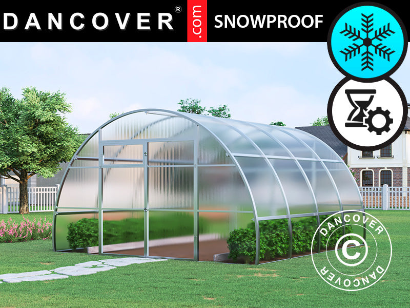 Serre polycarbonate, Strong NOVA 16m², 4x4m, Argent